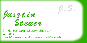 jusztin steuer business card